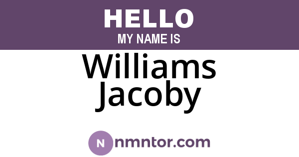 Williams Jacoby