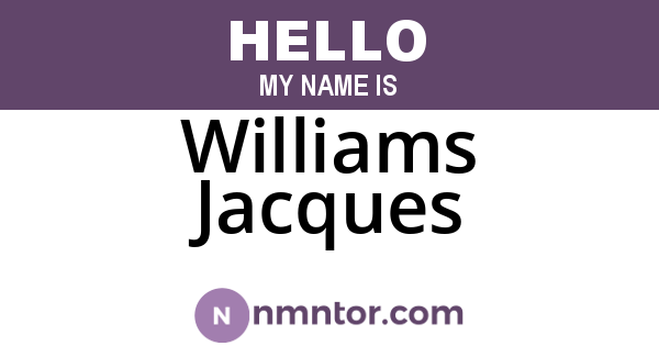 Williams Jacques