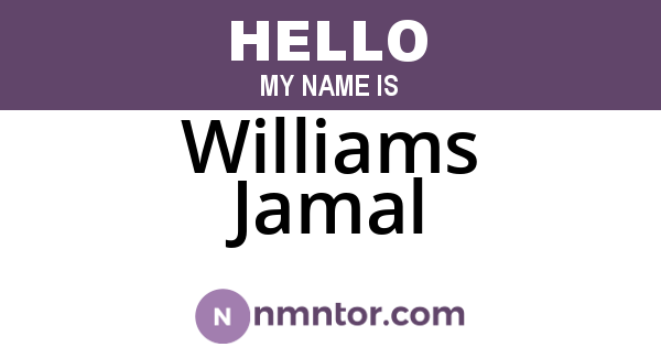 Williams Jamal