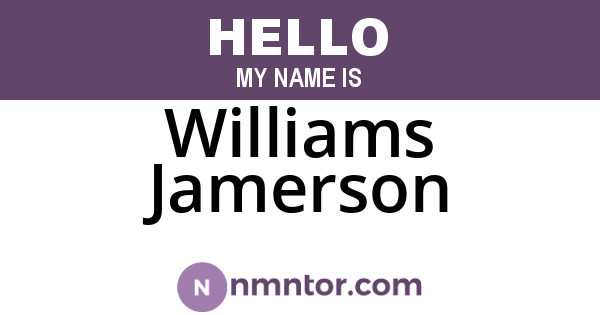 Williams Jamerson