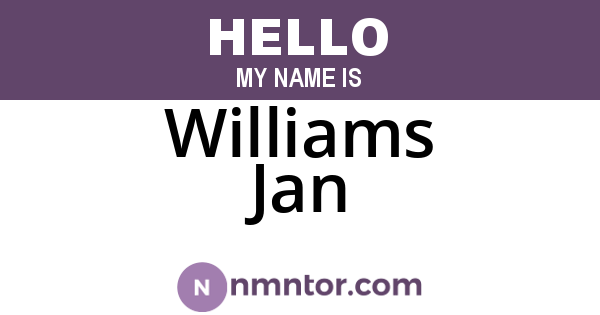 Williams Jan