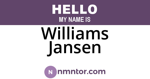 Williams Jansen