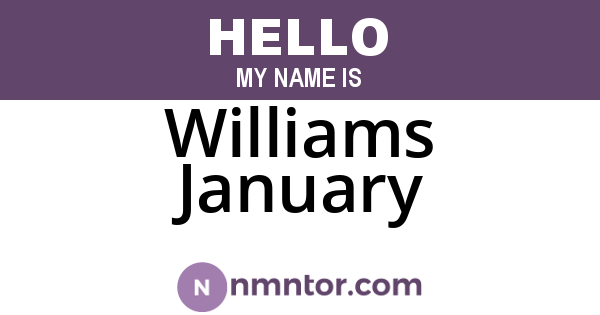 Williams January