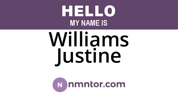 Williams Justine