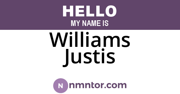 Williams Justis