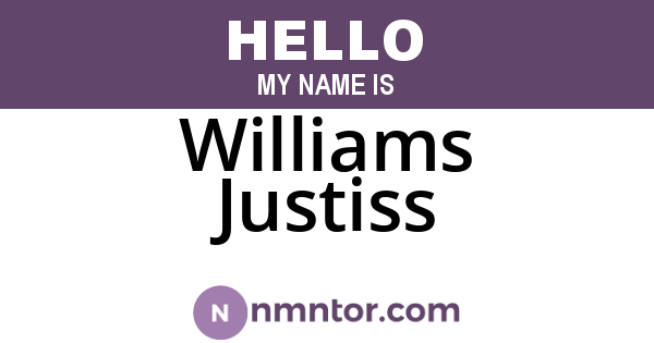 Williams Justiss