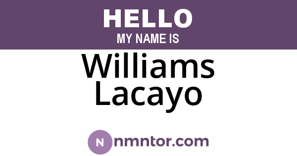 Williams Lacayo