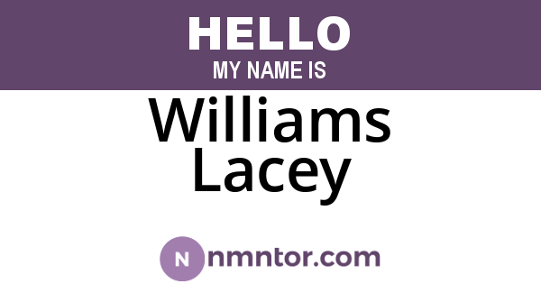 Williams Lacey