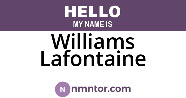 Williams Lafontaine