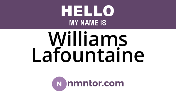 Williams Lafountaine