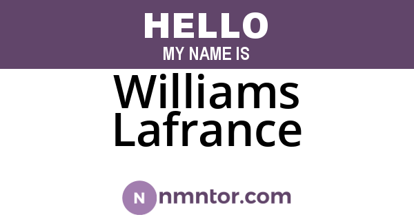 Williams Lafrance