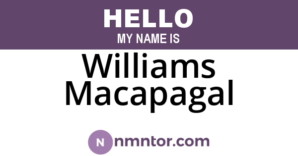 Williams Macapagal