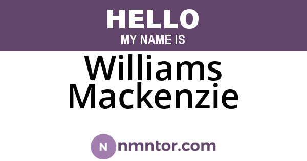 Williams Mackenzie