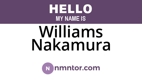 Williams Nakamura