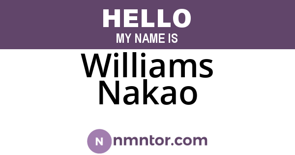 Williams Nakao