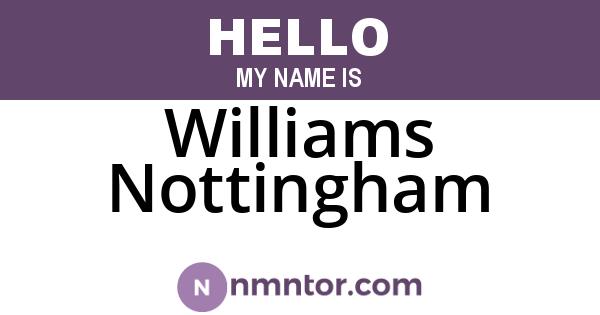 Williams Nottingham