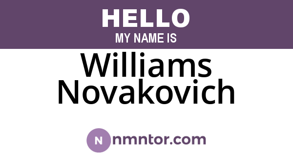 Williams Novakovich