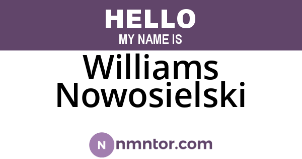 Williams Nowosielski