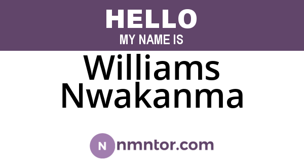 Williams Nwakanma