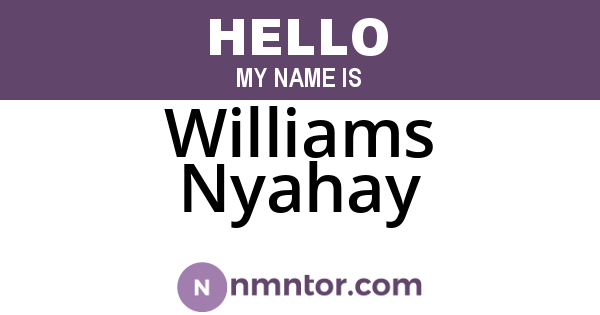 Williams Nyahay