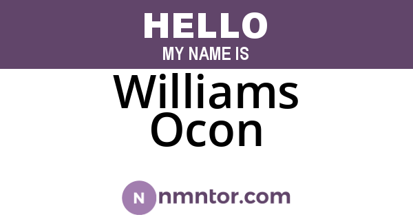 Williams Ocon