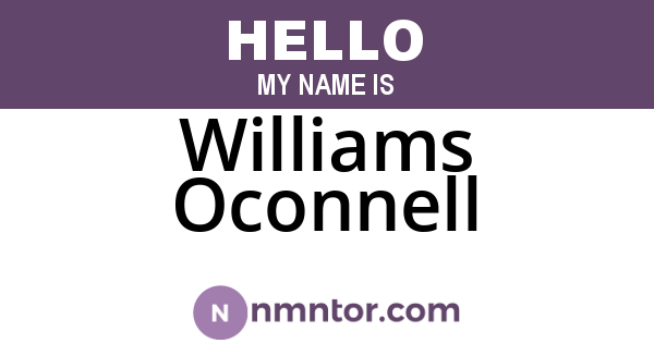 Williams Oconnell