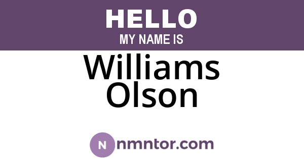 Williams Olson