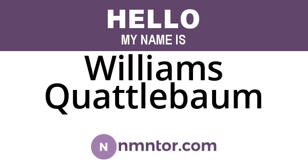 Williams Quattlebaum