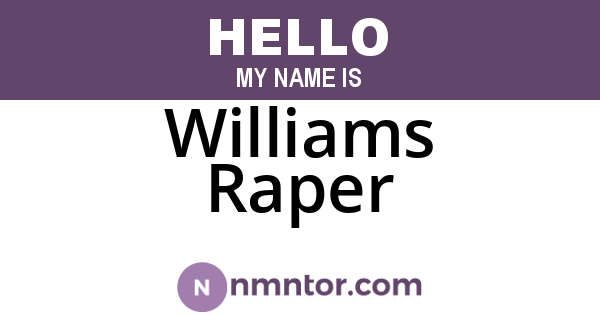 Williams Raper