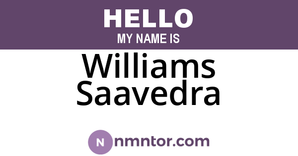 Williams Saavedra