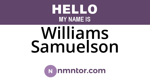 Williams Samuelson