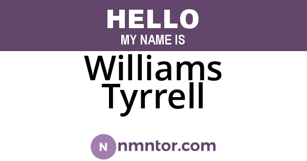 Williams Tyrrell