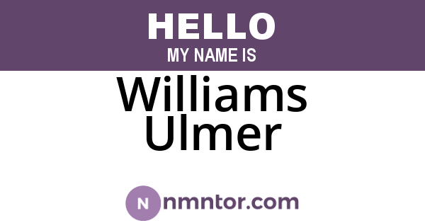 Williams Ulmer