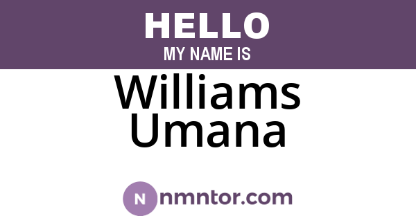 Williams Umana