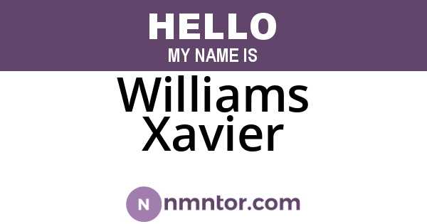 Williams Xavier