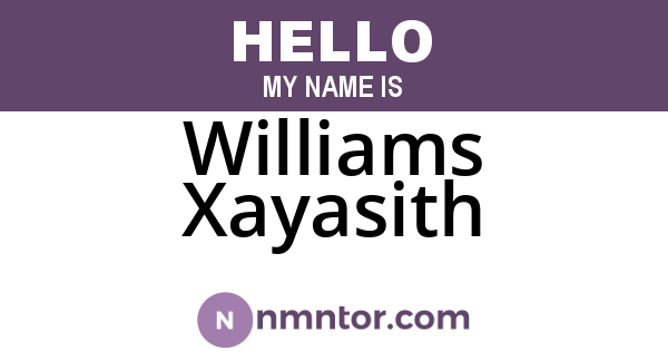 Williams Xayasith