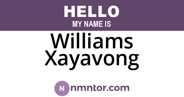 Williams Xayavong
