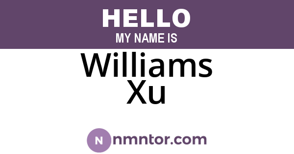 Williams Xu