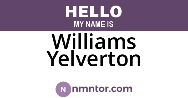 Williams Yelverton