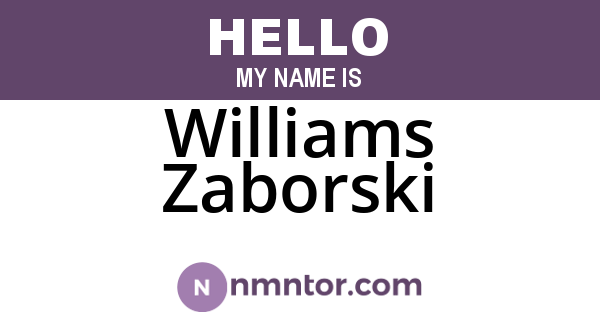 Williams Zaborski
