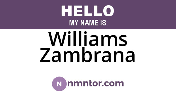 Williams Zambrana