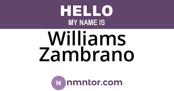Williams Zambrano