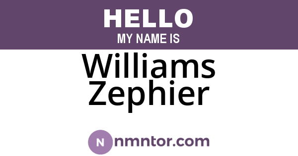 Williams Zephier
