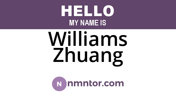 Williams Zhuang