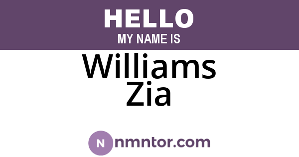 Williams Zia