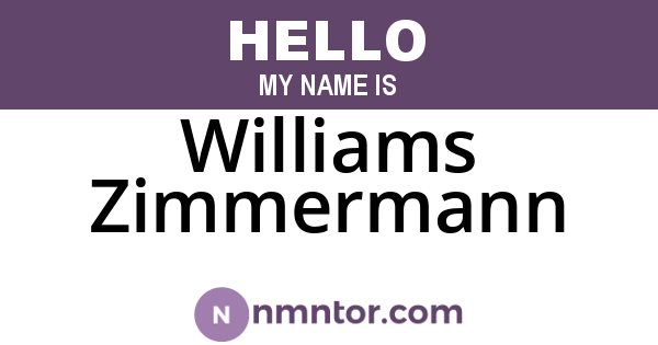 Williams Zimmermann