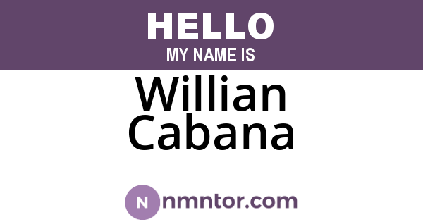 Willian Cabana