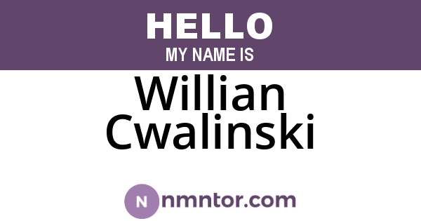Willian Cwalinski