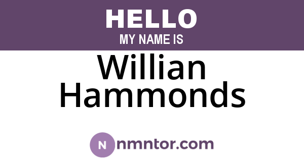 Willian Hammonds