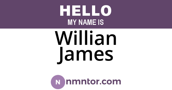 Willian James